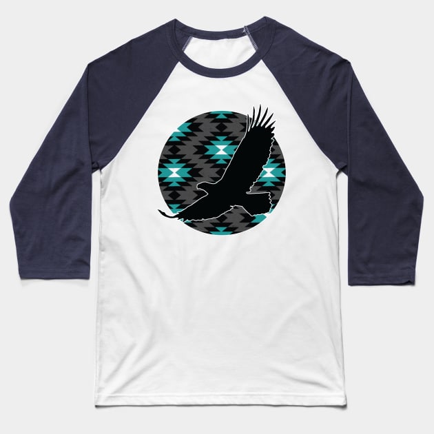 Flying Eagle - 3 Baseball T-Shirt by Brightfeather